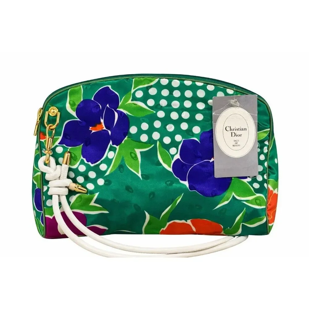 Vintage Christian Dior Floral GWP Pouch Converted Crossbody Bag Authentic NEW